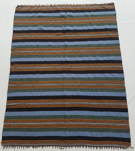 Vintage Handmade Traditional Beautiful Striped Kilim Floor Rug Carpet 191x149 cm