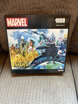 Marvel BLACK PANTHER 1000pc 26'' x 19.75'' Jigsaw Puzzle #10600 (Buffalo Puzzles)