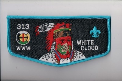 Lodge 313 Tankiteke OA flap (V) White Cloud