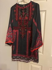 women shalwar kameez stitched , Sapphire , size small, Pakistani shalwar kameez