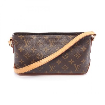 Louis Vuitton M51240 Trotter Shoulder Bag Monogram PVC Brown Used