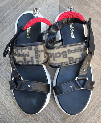 BALDININI Leather Strappy Sandals US 10.5  EU41 Made in Italy