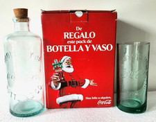 COCA COLA BOTTLE BIG SIZE HUTCHINSON BOTTLE WITH GLASS CHRISTMAS BOX SET