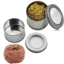 2PCS Nettoyeur de pointe de fer à souder boule de fil avec réservoir en étain