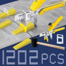 Tile Leveling System with Tile Plier and Rubber Mallet, 1000 Piece Tile Space...