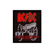 AC/DC Patch For Those About To Rock Band Logo Official New Black 7cm x 8cm 