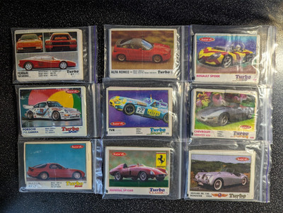 TURBO  9 FULL SERIES ! 630 PHOTO  KENT TURKEY BUBBLE GUM RARE!  