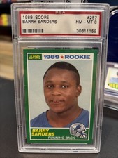 BARRY SANDERS 1989 Score Rookie Card #257 PSA 8 DETROIT LIONS