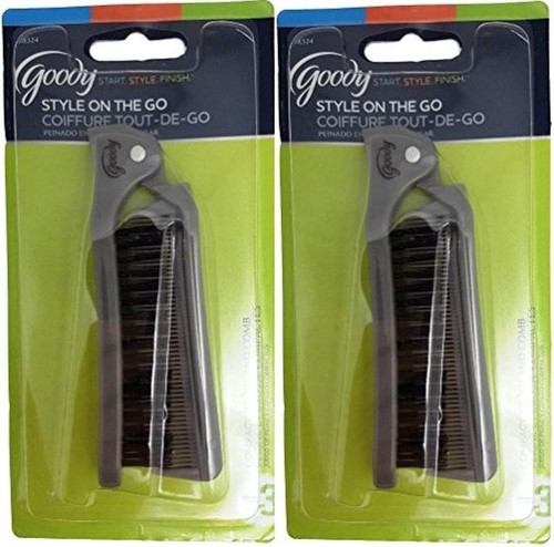 Goody Spazzola Pieghevole Pettine Set 2 Confezioni Pettini Capelli Compatti e Portatile - Foto 1 di 6