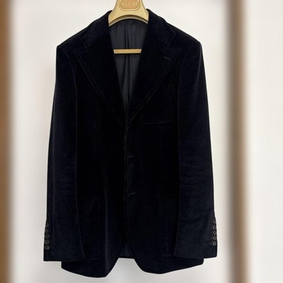 GUCCI Navy Velvet Tailored Jacket Swiss Made Used