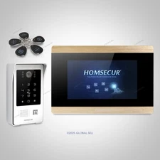 HOMSECUR 7" Wired Video Door Entry Security Intercom+RFID Access for Apartment