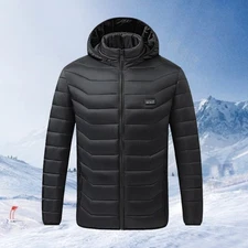Men's Heated Jacket Polar Fleece with 12V Battery Pack Soft Fleece ElectrivH