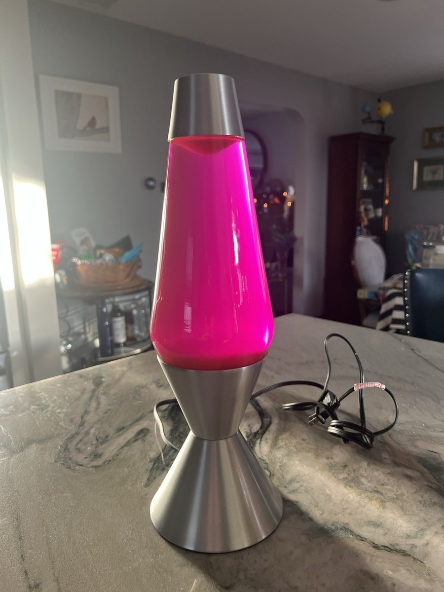 Lava Lamp Motion & Glitter Model 5200 52 OZ Silver Base Red Wax | eBay