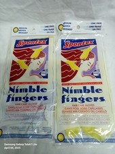 Spontex Nimble Fingers Hair Gloves Med. 2 Pack, Reusable.