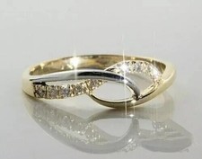 1.50 Ct Moissanite Round Cut Women's Engagement Ring 14k Multi Tone Gold Plated