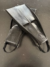 Vintage U.S. Divers Aqua-Lung Spoiler Fins Black Scuba USA One Size Fits All