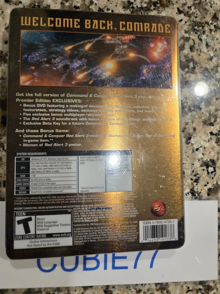 Command & Conquer Red Alert 3 Premier Edition PC Steelbook New Limited #19167 - Image 2 of 4