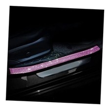 2PCS Car Door Edge Entry Guard, Bling Anti-Collision 2.8" x 17.8" Black/Pink