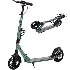 SPORTNOW Foldable Kick Scooter, Adult Scooters with Big Wheels, Silver Tone