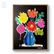 Original Art Bright Still 14x11 Figurative Abstract Expressionist Art Painting