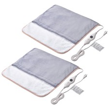 2PCS Electric Heated Foot Warmer Winter Foot Heating Pad Auto Shut Off Closeout