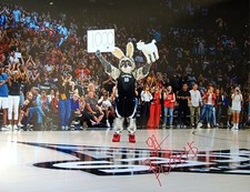 Las Vegas AcesS Mascot-Buckets- Hard Signed 8.5x11 Photo.