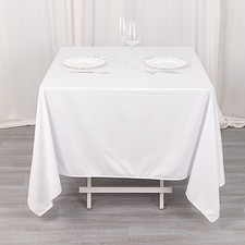70" x 70" WHITE Scuba Polyester Square TABLECLOTH Wedding Table Linens Party