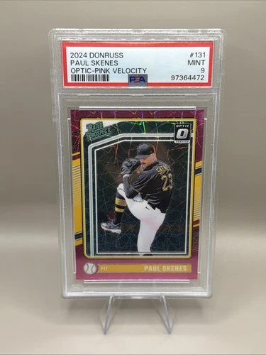 2024 PANINI DONRUSS OPTIC PAUL SKENES PINK VELOCITY /79 #131 PSA 9