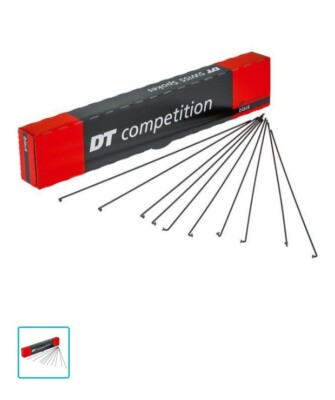 32 x Custom Cut J Bend 276-296mm DT Swiss Competition Speichen schwarz: 