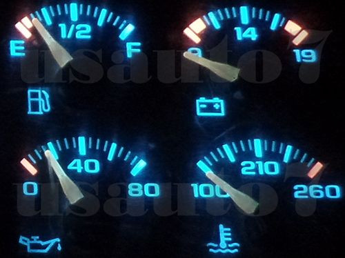 Aqua Blue LED Dash Light Kit For 1995-1998 GMC Suburban & C/K1500 – Dimmable Cluster Gauge Bulbs