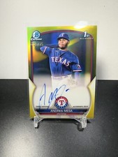 2023 Bowman Chrome 1st Andres Mesa Yellow Refractor Auto SP /75 Rangers
