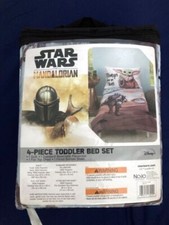 Star Wars The Mandlorian Stronger Than You Think 4-Piece Toddler Bed Set New 