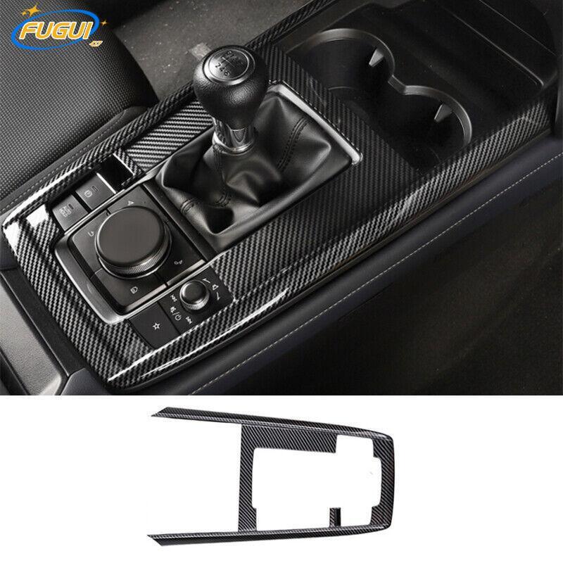 Accessori auto per Mazda CX-30 CX30 2020-2022 2023 2024 Interni in fibra di carbonio Console centrale Scatola del cambio Pannello di copertura Trim  34