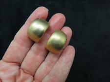 Vintage Matte Medium Hoop Pierced Earrings