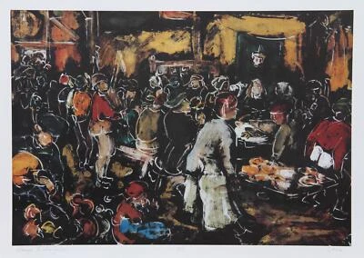 Bogdan Grom, Hommage à Brueghel, Lithographie, Signée et Numérotée au Crayon - Photo 1/3