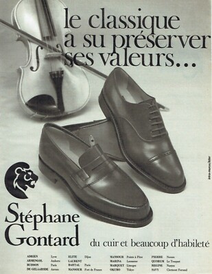 publicité Advertising 0722 1990 chaussures Stéphane Gontard du