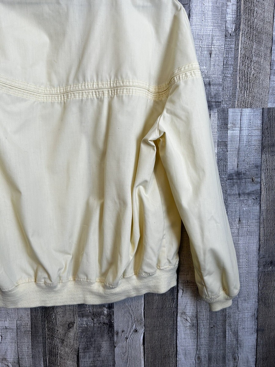 Vintage 1980s JC Penney Zip-Up Yellow Bomber Harrington Jacket