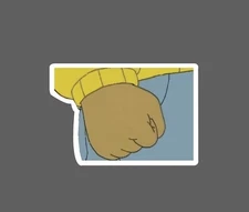 Arthur Fist Sticker Meme Waterproof Funny Humor Gift NEW