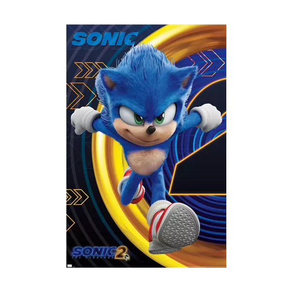 HD wallpaper: Sonic, Sonic 2 The Movie, Sonic the Hedgehog, movie poster