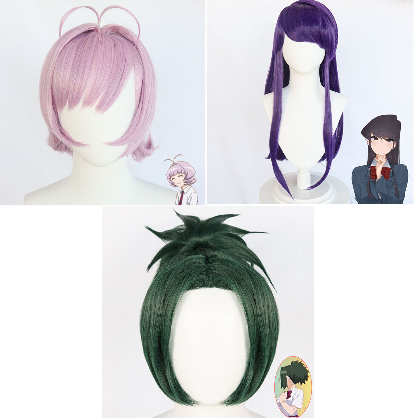  Sonsoke Komi Can't Communicate Anime Figure Cosplay Wig Game  Cosplay For Women Men Halloween Party Wig (Osana Najimi) : Everything Else