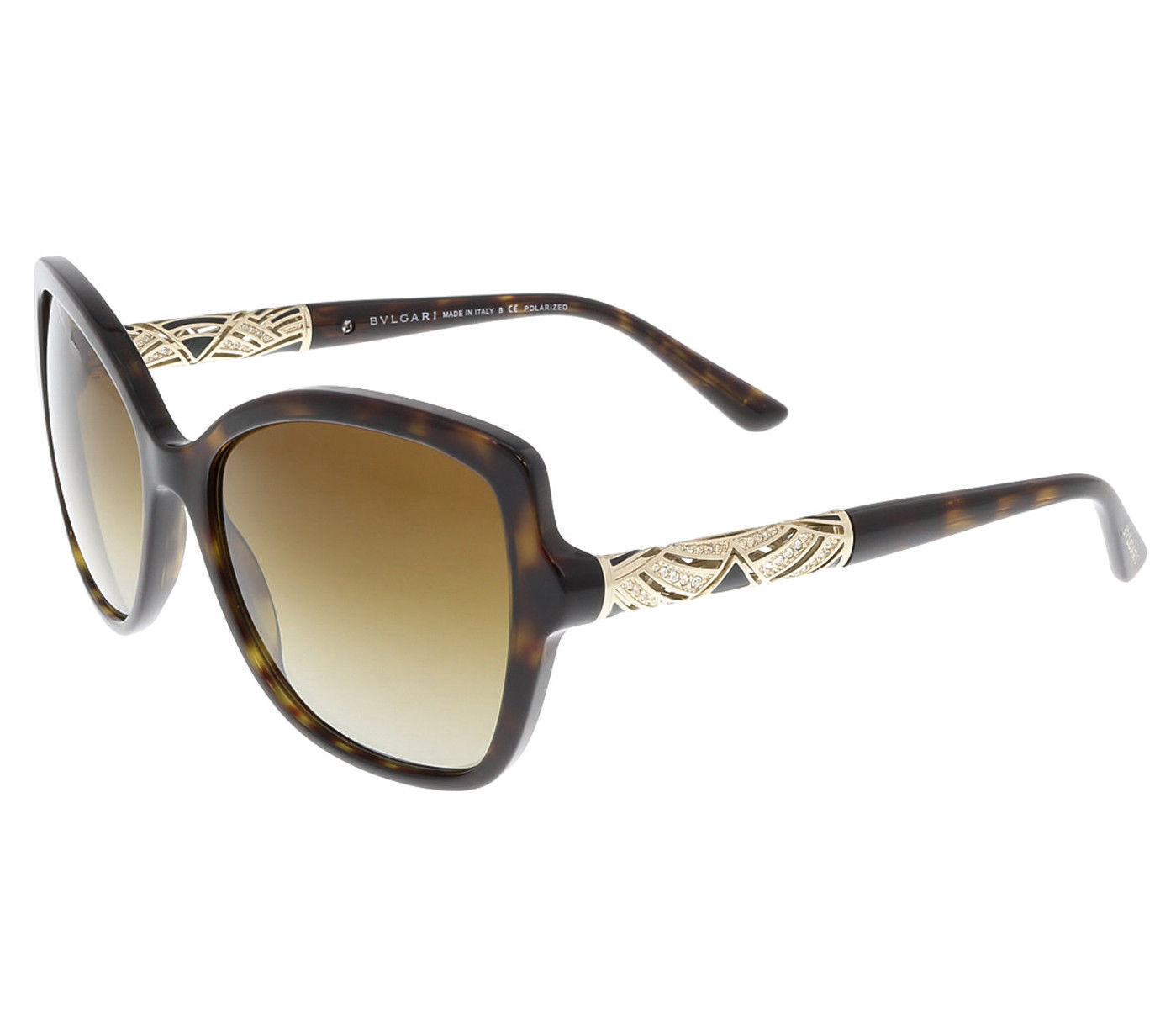 Bvlgari Women Sunglasses BV8174B 504/T5 56MM Havana Square Sunglasses