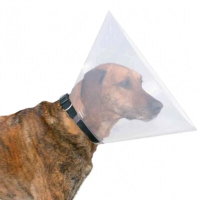 Trixie Protective Dog Cat Cone Collar Elizabethan Transparent Vet Wound Healing