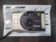Vintage Vivitar PN2011 Focus Free 35mm Film Point  Shoot Gold Camera Panoramic