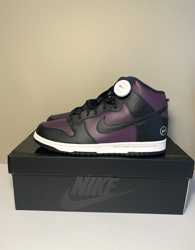 Nike Fragment Dunk High Men's Size 13 DJ0382 600 WINE/BLACK-WHITE