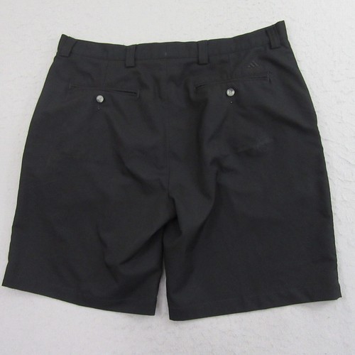 Adidas Mens Golf Shorts 38 x 9 Black Athletic Performance Pocket Pleated - Picture 2 of 10
