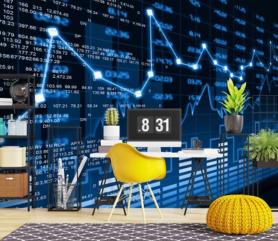 3D Blue Data K10089 Wallpaper Mural Self-adhesive Removable Sticker Panda