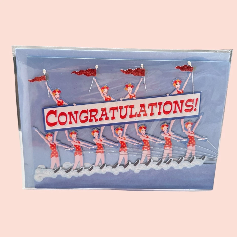 New Congratulations Standing Ovation Vintage Retro 50’s Style Art Greeting Card - Image 2 of 4