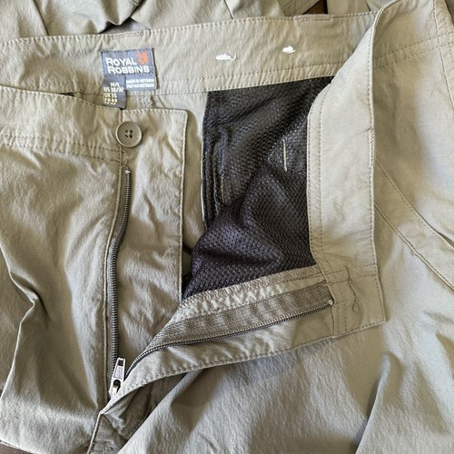 Royal Robbins Men’s Army Green Active Traveler Stretch Cargo Pants Size 36 - Picture 9 of 12