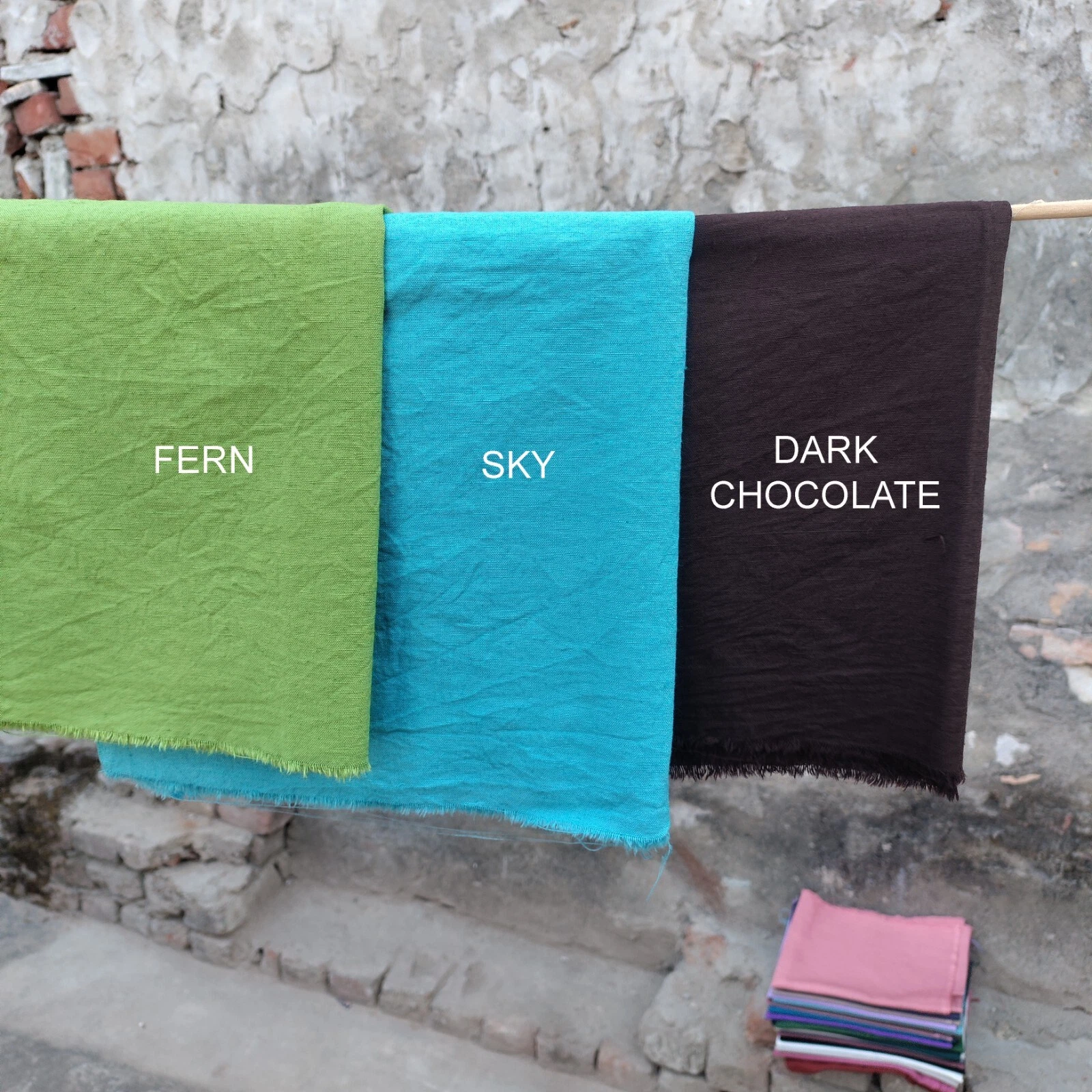 OFF WHITE Tessuto Lino Guscio d'Uovo da Giardino Materiale Morbido per Cucito Abbigliamento e Decorazione