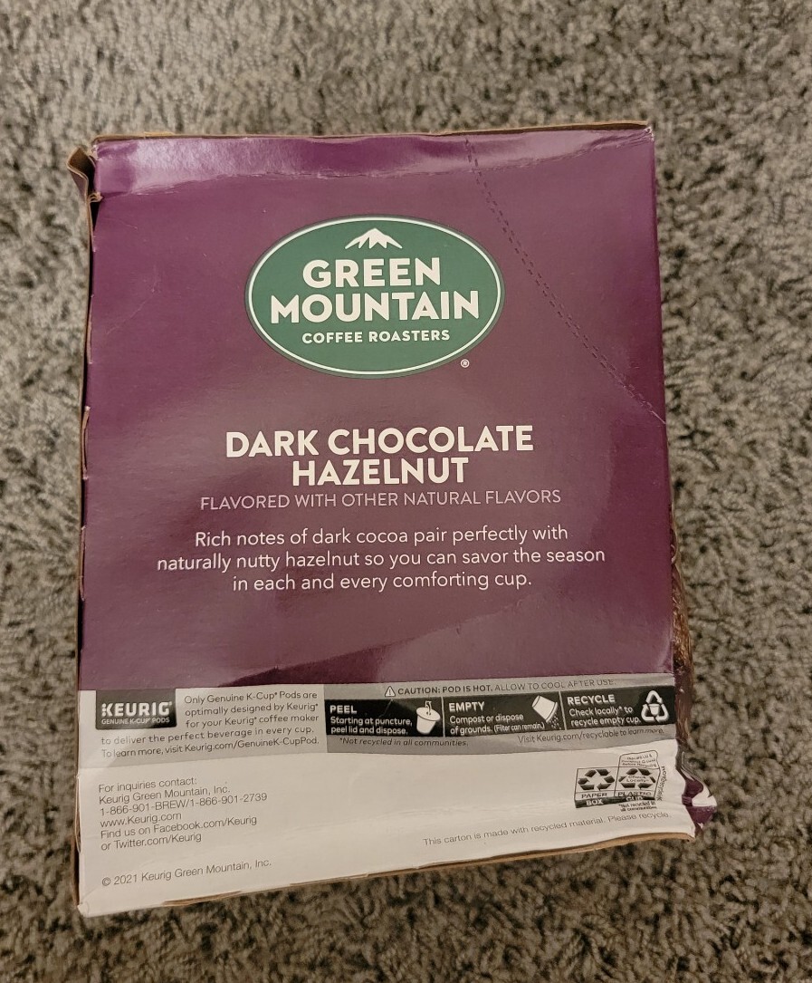 Green Mountain Maple Pecan Kcups & Dark Chocolate Hazelnut Kcups eBay